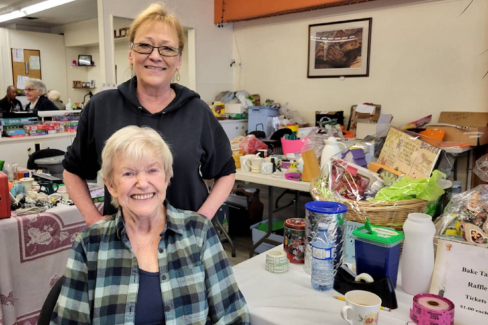 Kay Jewell (below) and Cheryl Clark (above) are members of the Aldergrove Veteran and Seniors Society. (Kyler Emerson/Langley Advance Times)
