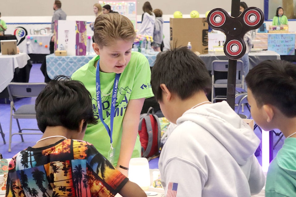 Students showcased and sold their work, which included everything from wooden battleships to homemade scrunchies, to hundreds of visitors at the IDEA Summit on Tuesday, May 9. (Langley School District/Special to Langley Advance Times)