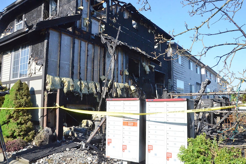 Two units at a Walnut Grove townhouse complex had significant damage due to the May 14, 2023 fire. (Matthew Claxton/)