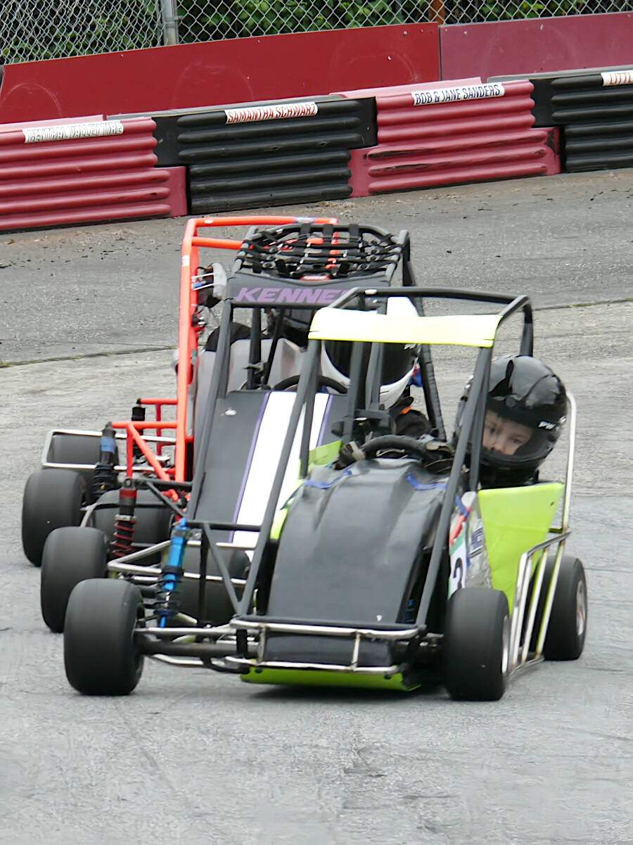 Racing mixed with fundraising Sunday, May 21 at the 91原创 Quarter Midget Association track in Aldergrove, as young drivers raised $4,000 for Autism B.C. (Dan Ferguson/91原创 Advance Times)