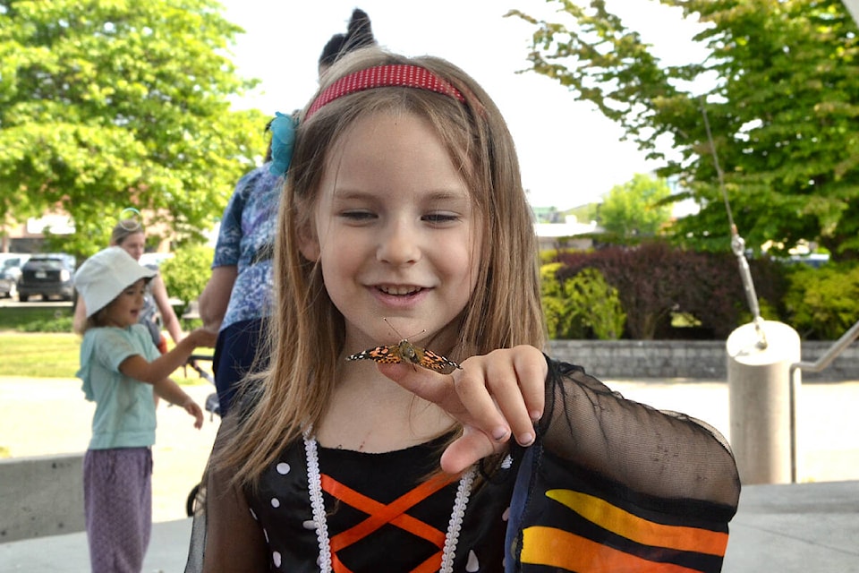 City of Langley Library held it’s fourth annual butterfly release event, after a two year hiatus due to the pandemic, at Douglas Park on Thursday, May 25. (Kyler Emerson/Langley Advance Times).