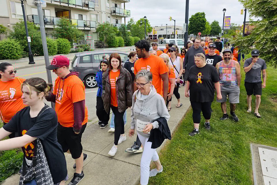 About 200 people took part in the Fraser Valley MS Walk on Sunday, May 28 in  City. (Dan Ferguson/)