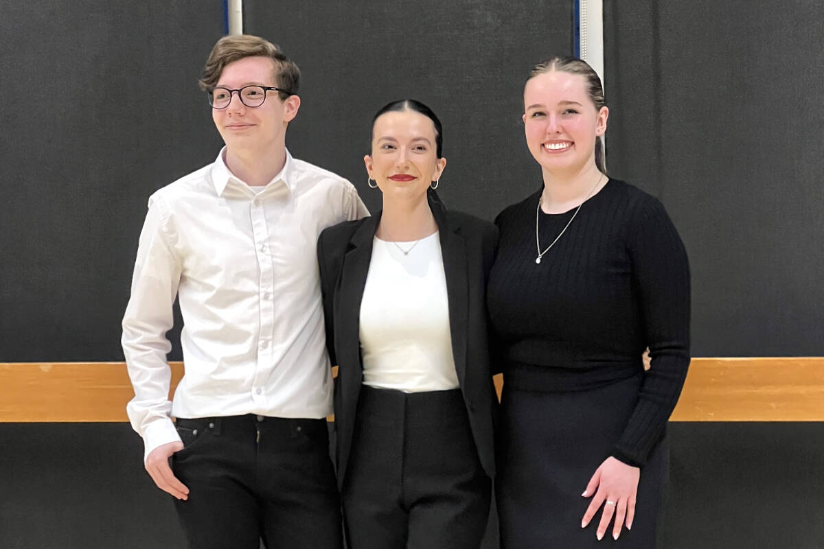 SquareOne team from Aldergrove received an honourable mention for their project on reducing greenhouse gases in the community at IDEA X. (91原创 School District/Special to 91原创 Advance Times)