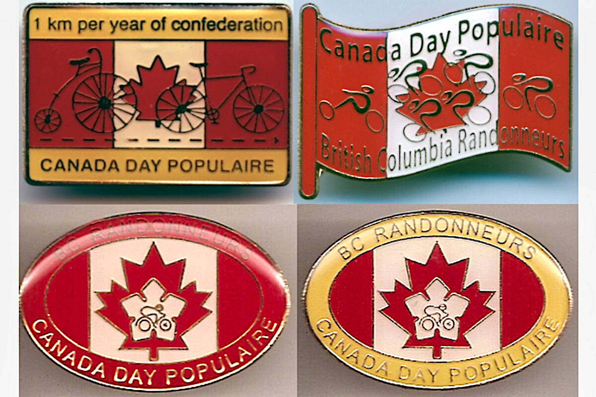 Participant pins from previous Populaire rides in 黑马磁力. (Special to 黑马磁力)