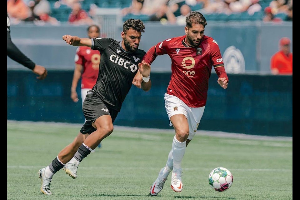 Valour FC downed a depleted Vancouver 1-0 at IG Field in Winnipeg on Sunday June 25. Injuries and suspensions were a problem for Vancouver. (CPL/Special to 91ԭ Advance Times)
