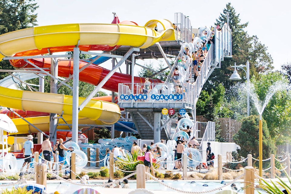 Last year, more than 100,000 registered to play at Aldergrove’s Otter Co-op Outdoor Experience Waterpark. As of Thursday, June 29, it will be open seven days a week. (91ԭ Township/Special to 91ԭ Advance Times)