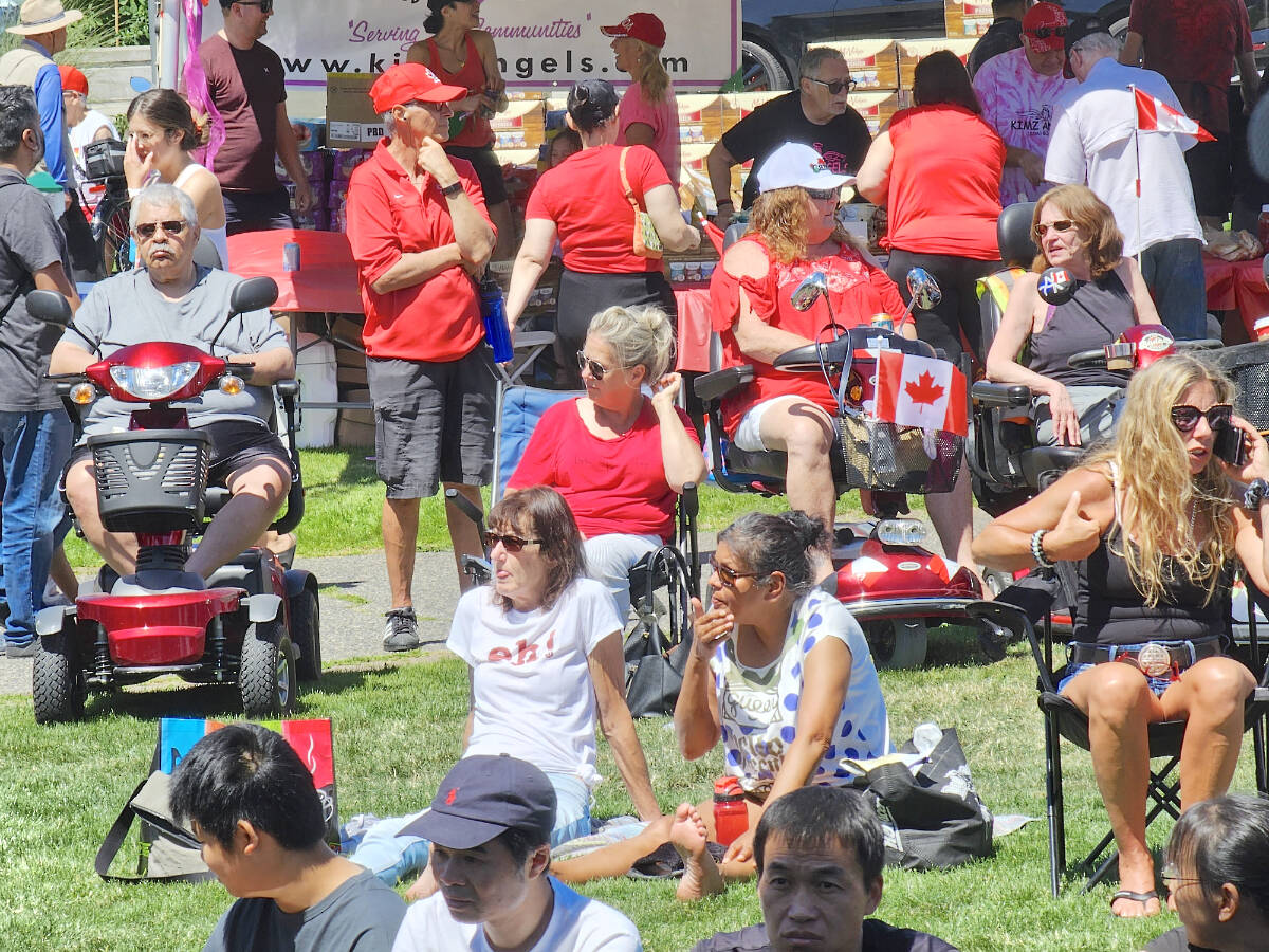 Douglas Park was packed for the 91原创 City Canada Day celebration. (Dan Ferguson/91原创 Advance Times)