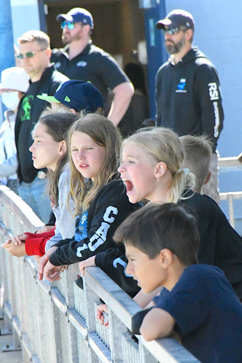 Swimmers cheered each other on at the 91原创 Flippers Swim Club Invitational held over the Canada Day weekend at Al Anderson Pool in 91原创 City. (Dan Ferguson/91原创 Advance Times)