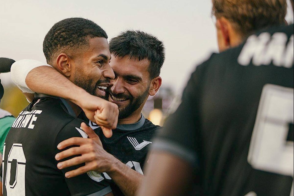 Vancouver FC picked up a crucial home victory on Friday, July 7, as they downed Halifax Wanderers 2-1 at 91ԭ’s Willoughby Community Park, allowing them to temporarily climb to seventh in the CPL table. (Beau Chevalier/Vancouver FC/Special to 91ԭ Advance Times)
