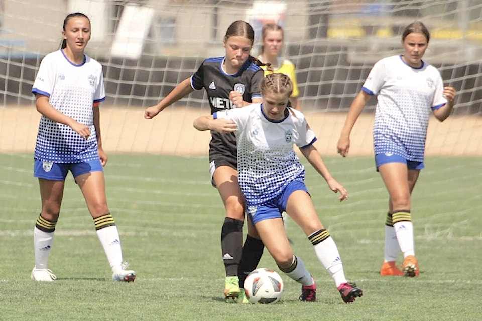  United’s U15 Lightning dominated their division at the provincial championships in Kamloops July 6-9, with 4-0 record of 17 goals for and 0 against. (Glenn Jackson/Special to )