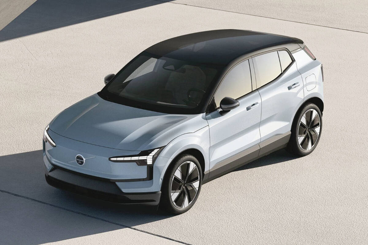 The Volvo EX30 will be available with one or two electric motors, producing as much as 422 horsepower. PHOTO: VOLVO