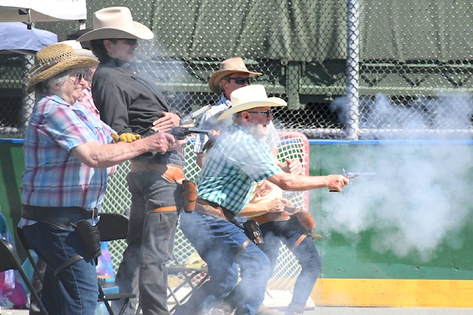 Fast draw event at the Aldergrove Fair on Sunday, July 16. (Dan Ferguson/91ԭ Advance Times)