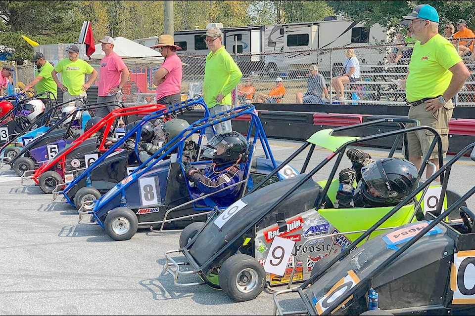 More than 200 cars from Canada and the U.S. took part in the Western Grands ‘Border Brawl’ hosted by the Langley Quarter Midget Association at their Aldergrove track. (Special to Langley Advance Times)