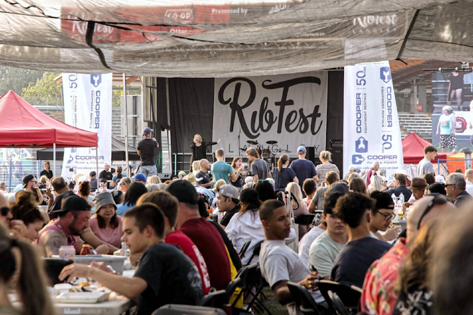 An estimated 44,000 people attended RibFest in Langley this year over the three days of the charity event. (Special to Langley Advance Times)