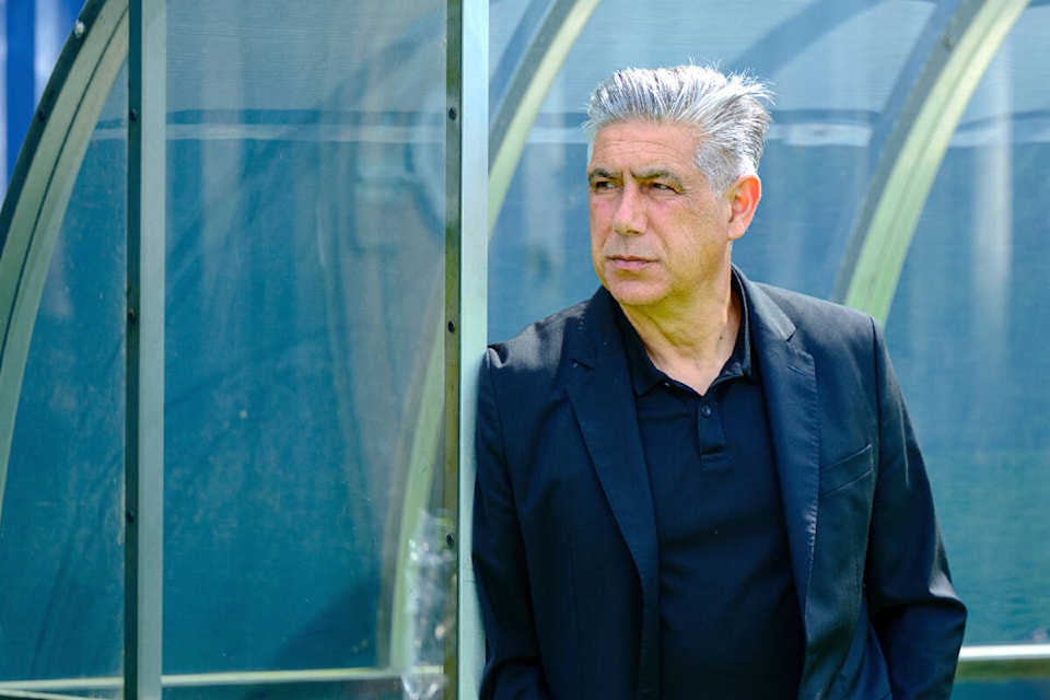 Vancouver FC head coach Afshin Ghotbi watched a recent match unfold in Nova Scotia, when his team took on the Wanderers FC. (Trevor MacMillan,CPL/Special to 91ԭ Advance Times)