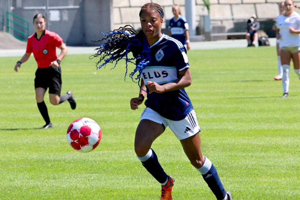 Jaime Perrault helped the Vancouver Whitecaps FC League 1 BC women's team win the 2024 championship. 