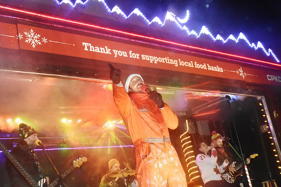 Magic! performs during the Maple Ridge stop of the 26th annual CPKC Holiday Train Thursday evening, Dec. 19. 