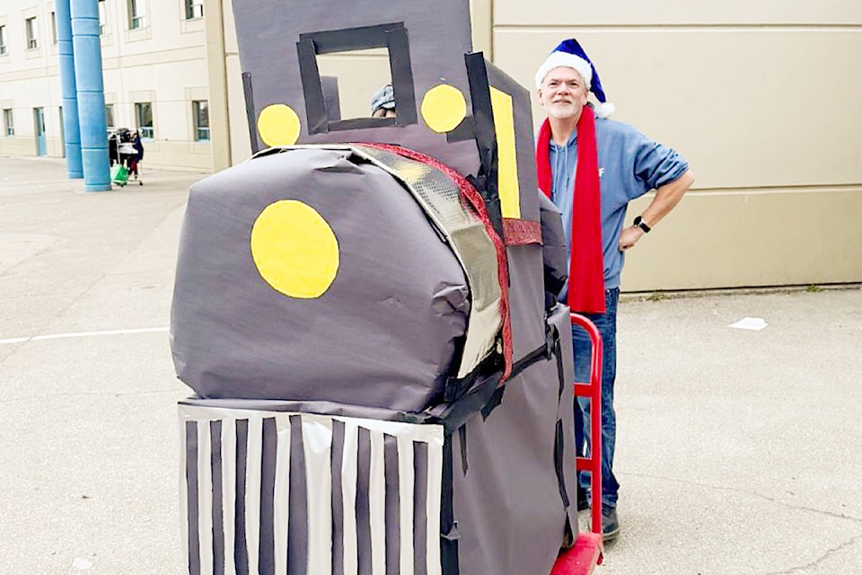 The Hammond Elementary Holiday Train delivered candy canes to students at the school. 