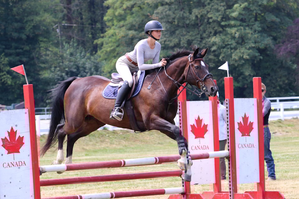 Equestrian competitors in the 2024 BC Summer Games held a practice round at the Maple Ridge Equi-Sports Centre on July 17. 