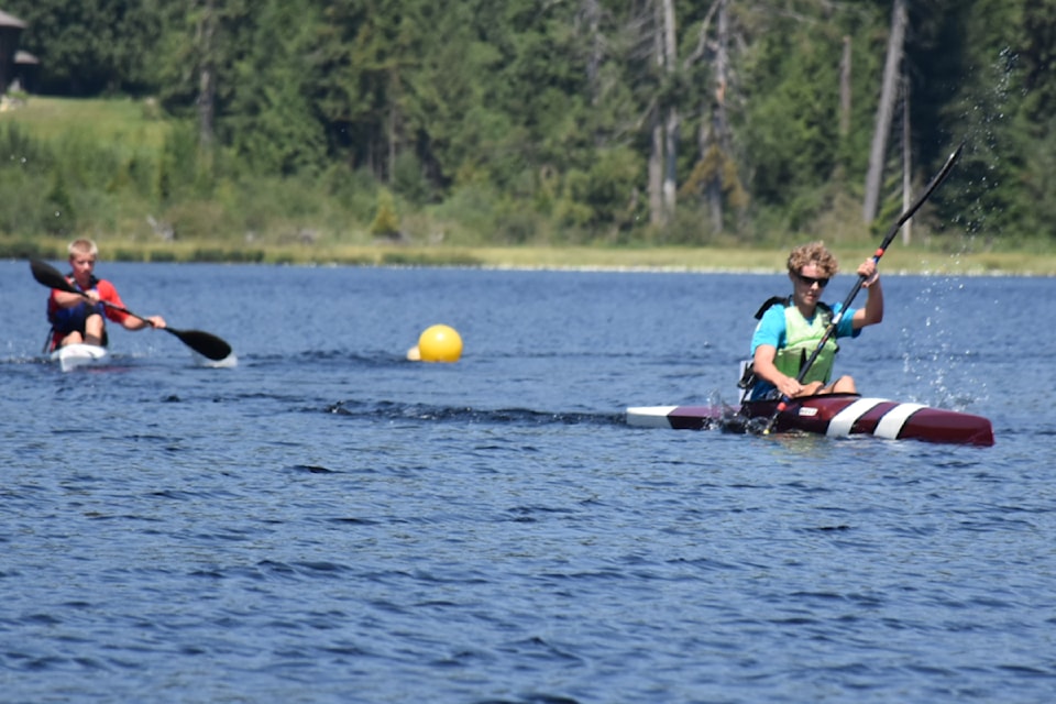 Samuel Edgerton got the first gold medal for the Ridge Canoe and Kayak Club on Thursday morning. 