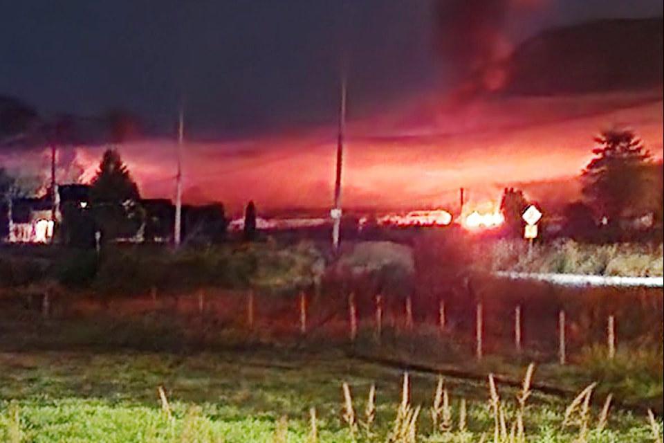 A fire destroyed an RV overnight Thursday, June 20, in Maple Ridge. 