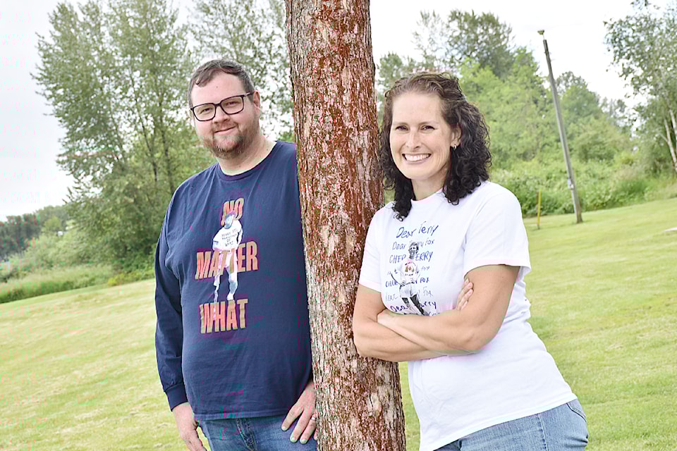 Matthew Shellborn, left, and Deanna Dyer, are the new organizers of the new in-person Terry Fox Run in Maple Ridge.