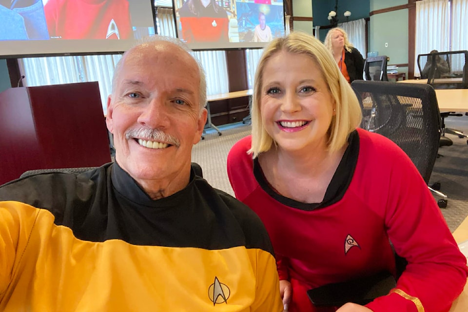Horgan with MLA Lisa Beare, who worked as one of his cabinet ministers.