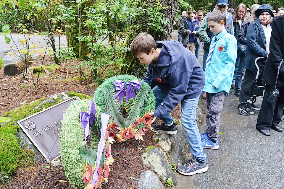 A small gathering is expected for Remembrance Day in Whonnock Lake Park. 