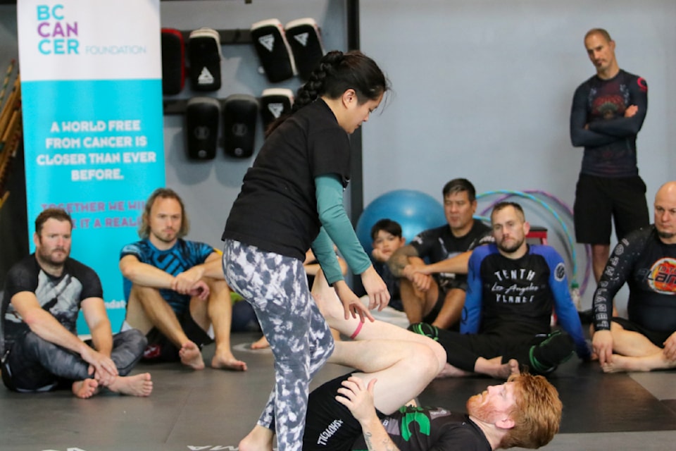 Nikki McCorriston (left) and Taylor McCorriston (right) were two of several instructors who ran educational demonstrations at Northwest Jiu-Jitsu Academy's 2024 Roll for a Reason fundraiser.