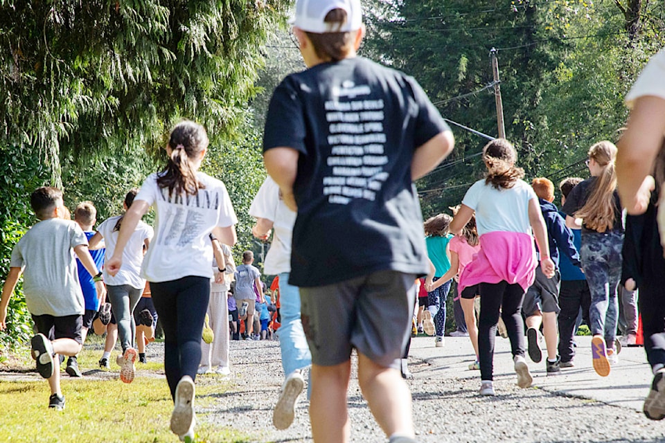More than 700 students at Yennadon Elementary took part in the SD42 Terry Fox Run.