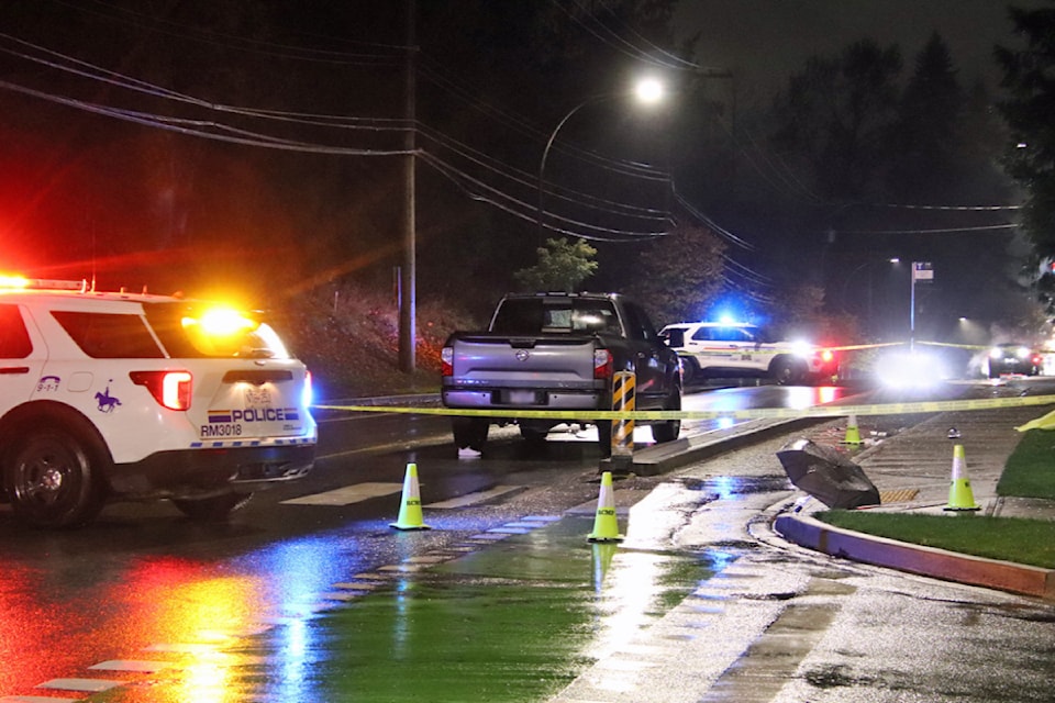 A pedestrian was hit on 232 Street in Maple Ridge on Oct. 30. 