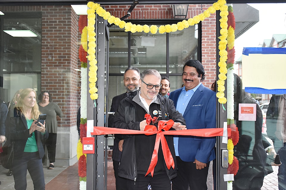 The grand opening of the Care Co Medical Clinic run by Dr. Nageswara Kolla, on the right beside City of Maple Ridge Mayor Dan Ruimy, took place Monday, April 7.