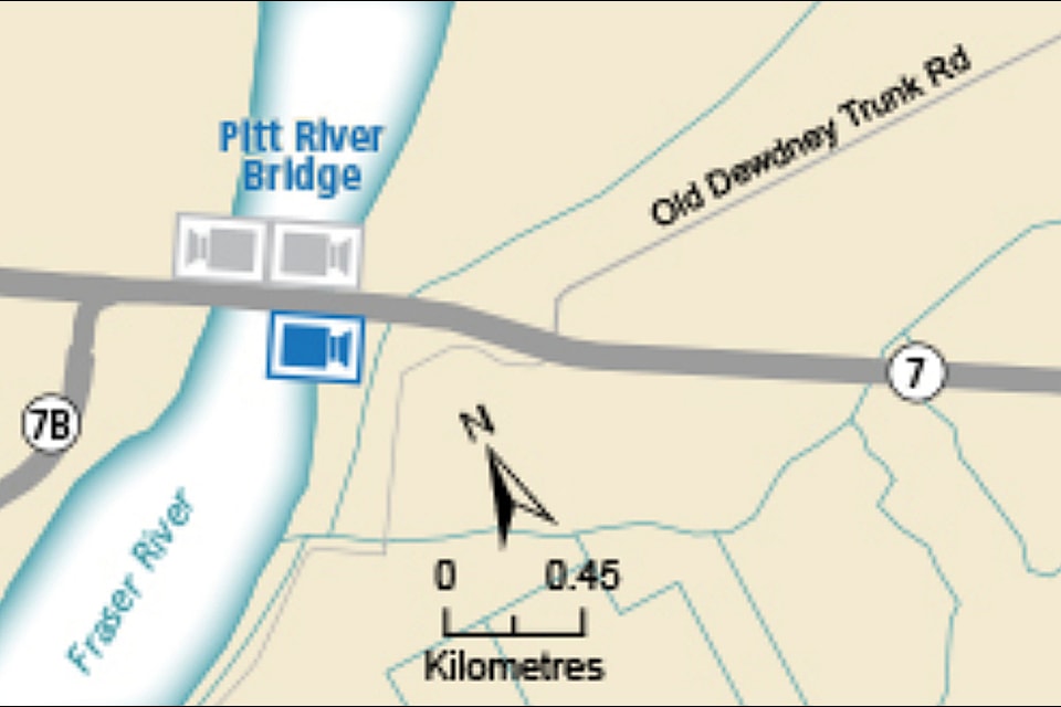Piles of compost, next to the Pitt River Bridge, serve as a welcome at the westerly most gateway to Pitt Meadows. They upset at least one resident.