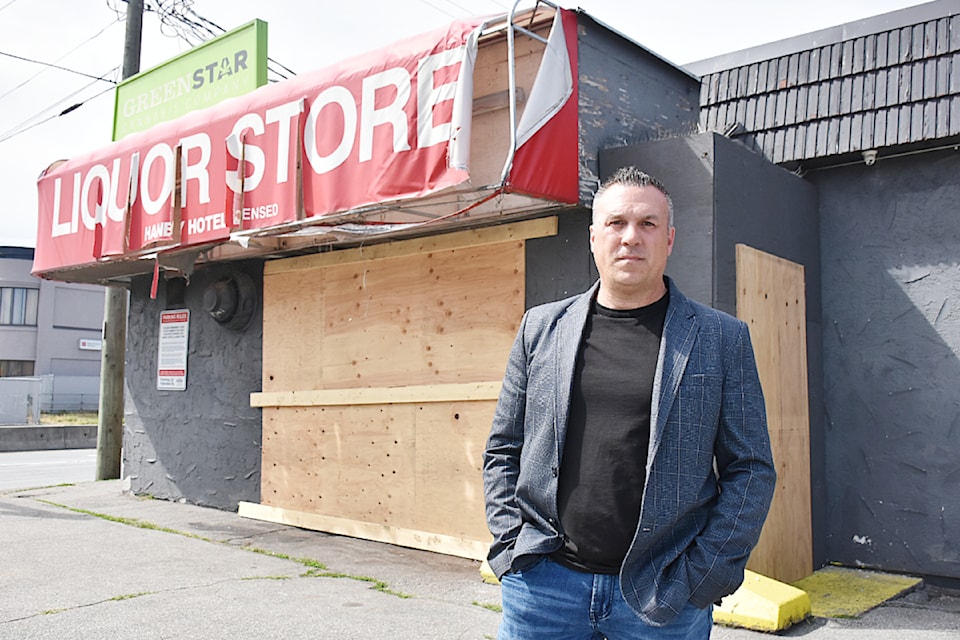 Yvan Charette, owner of the Haney Hotel, says downtown Maple Ridge has not changed in 16 years. He is still having the same issues with vandalism, loiterers, and drug users.