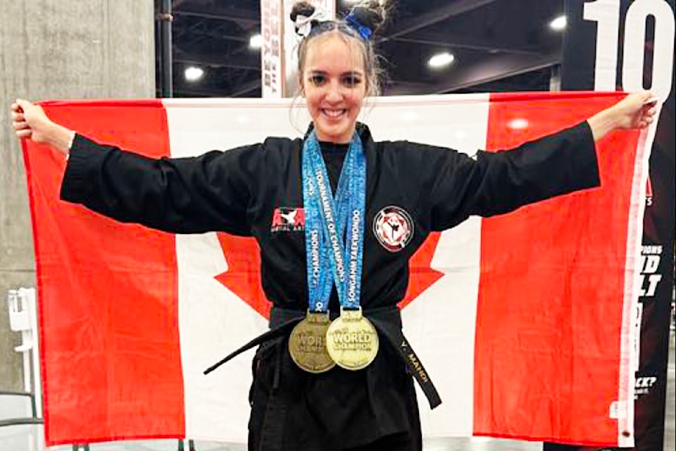 Yasmine Mahdi won two gold medals at the world championships.