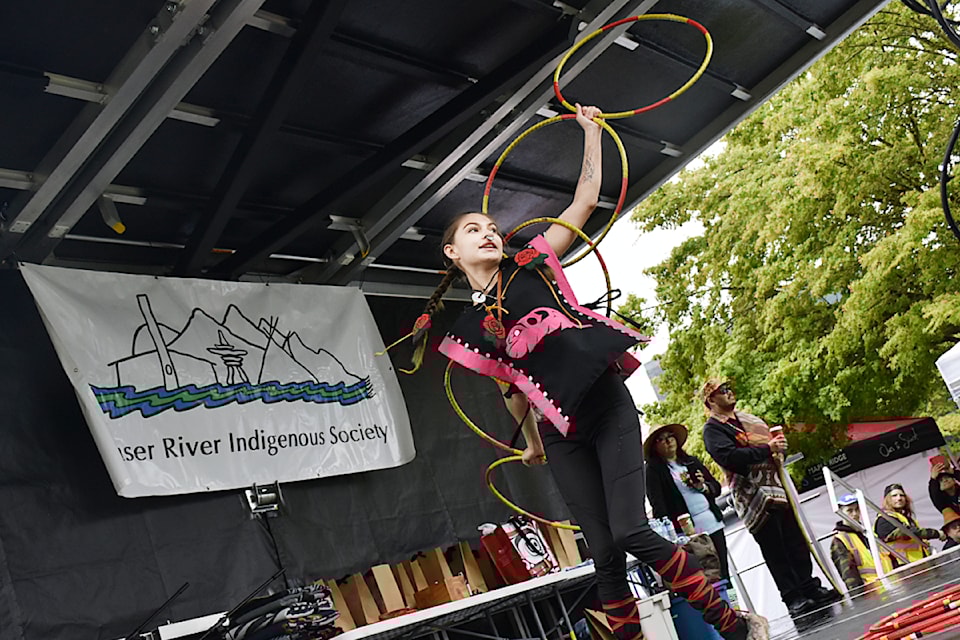 Maple Ridge dancer Jane Wylie performed a hoop dance. 