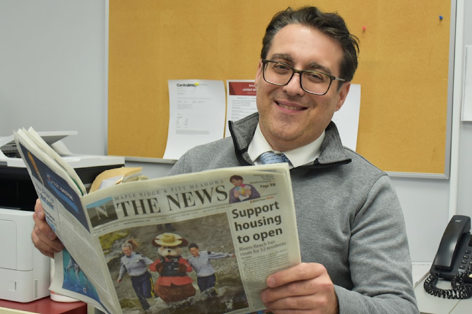 Charlie Costa is the general manager of the Maple Ridge and Pitt Meadows News.