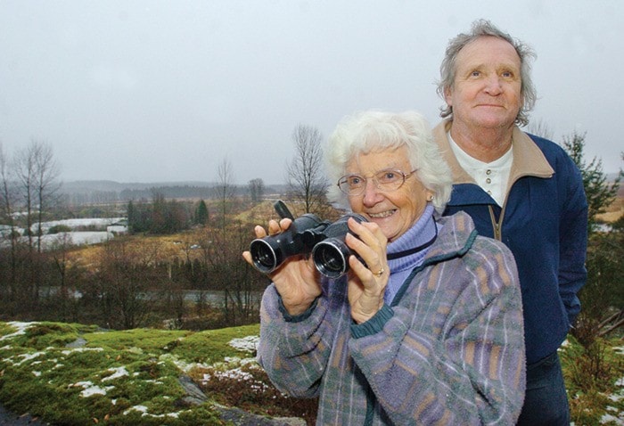 Wilma and Steve Robinson participate in the annual birdcount.