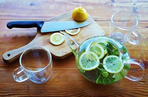 A truly fresh pot of 'Sweet Lemon' Mint tea