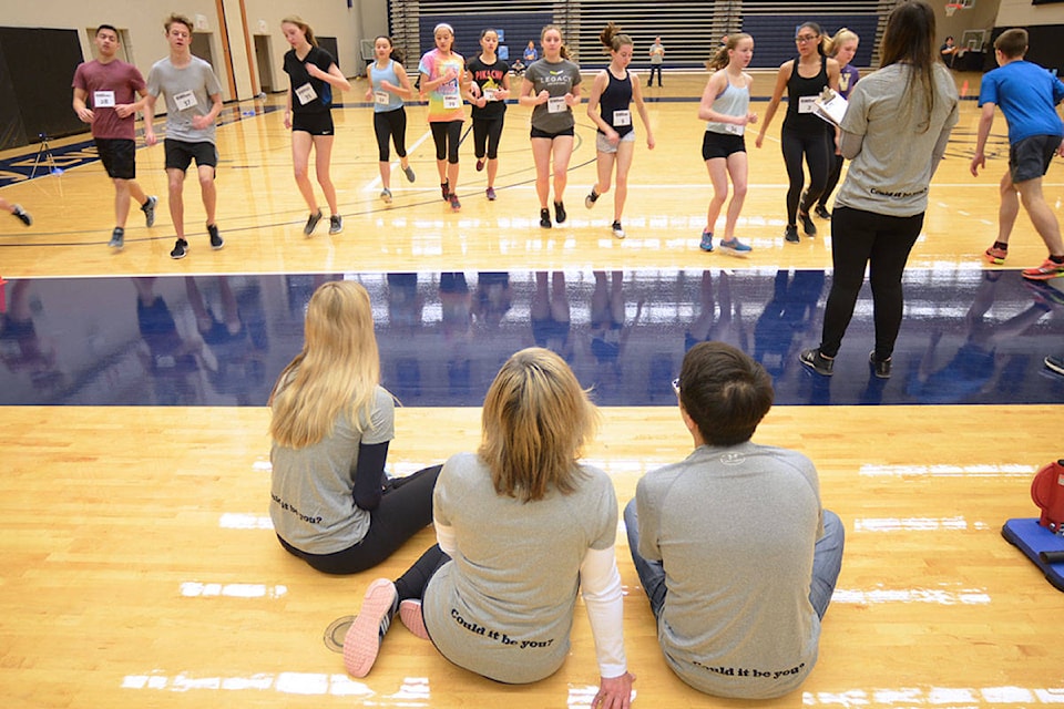 Sprinting, strength, and even how high people can jump was tested at the RBC Training Ground on Saturday. (Heather Colpitts/Langley Advance)