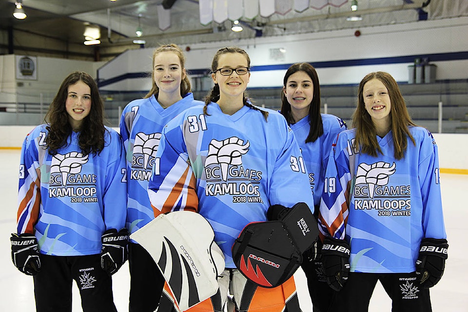 Maple Ridge and Pitt Meadows girls playing ringette in BC Games Maple