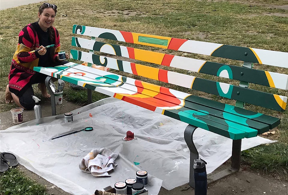 Painted outdoor benches sale