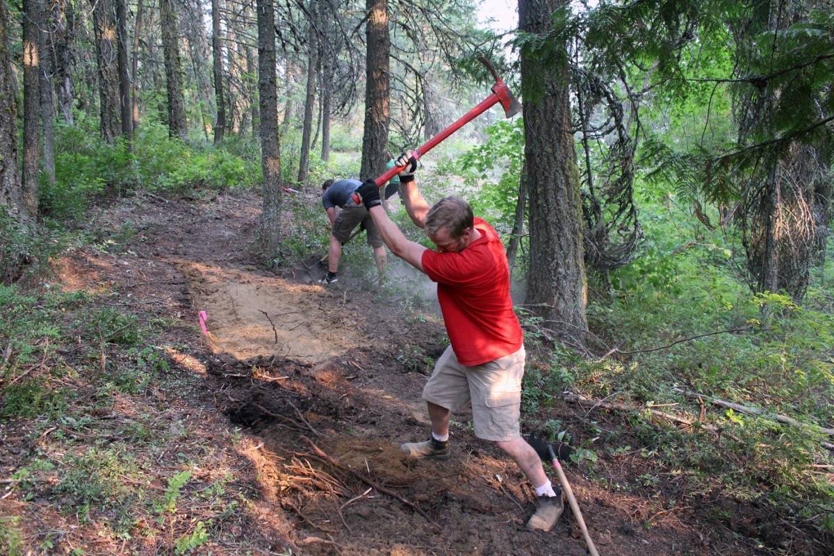 Mountain bike trail building outlet