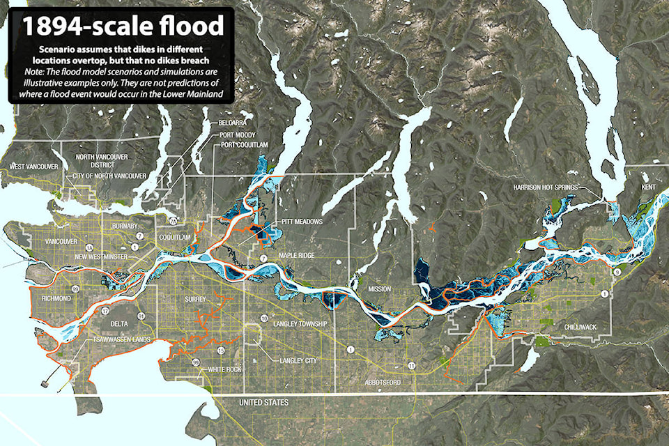 MAP Climate change to put Pitt Meadows, Richmond and Ladner at risk of