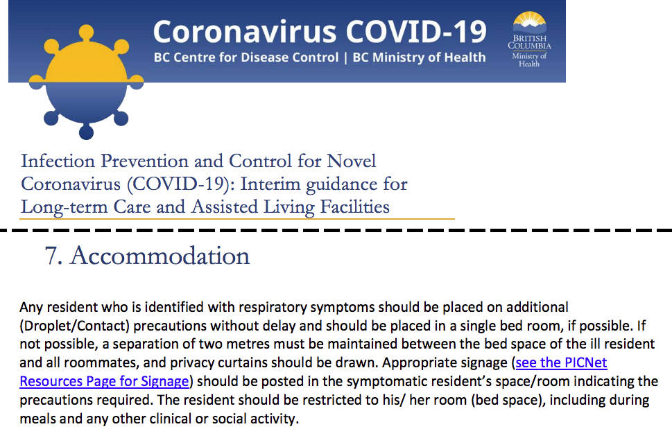 Curtain barriers allow suspected COVID patients to share carehome rooms with others, Fraser