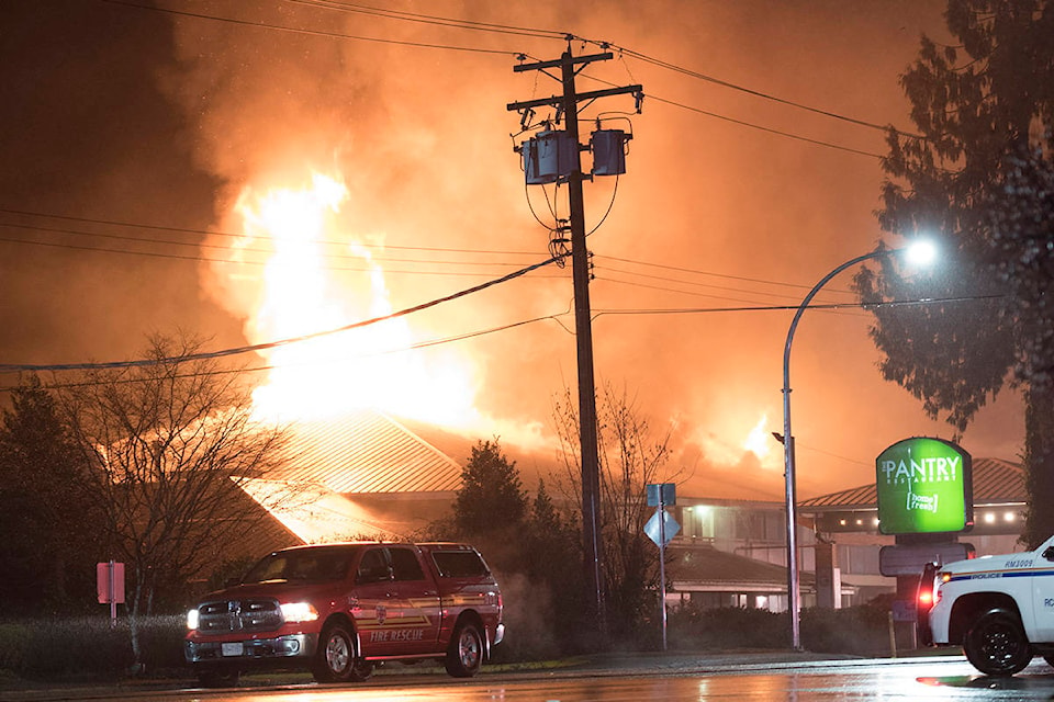 Seven people were evacuated safely from the Art Infiniti Hotel on New Year’s Eve in Maple Ridge. (Barry Brinkman/Special to The News)
