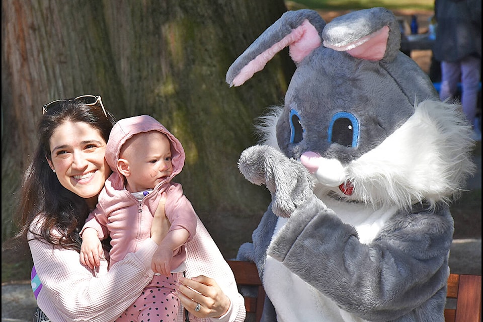 Photos with the Easter Bunny were a popular attraction at Easter Funday in Pitt Meadows. (Neil Corbett/The News)