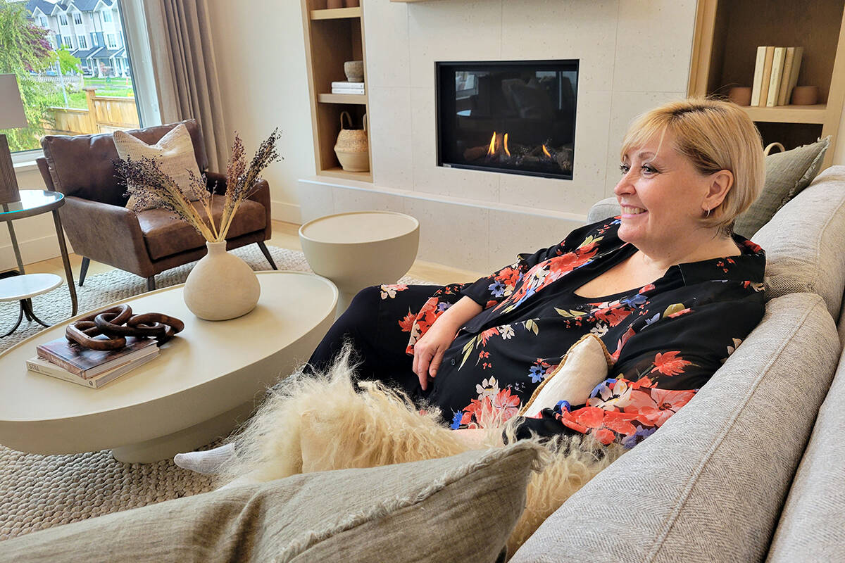 PNE President and CEO Shelley Frost called the PNE Prize Home in Langley an absolutely fabulous family-friendly dwelling during a visit Monday, May 9. (Dan Ferguson/Langley Advance Times)