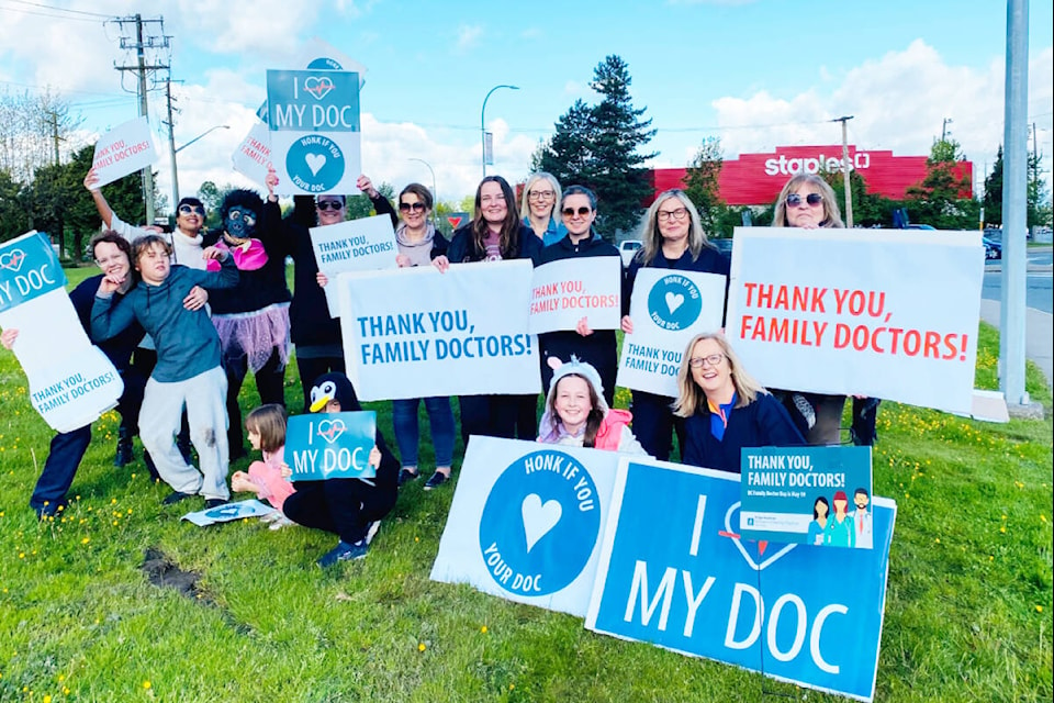 The Ridge Meadows Division of Family Practice held a Honk for your Doc event on Thursday, May 19. (Special to The News)