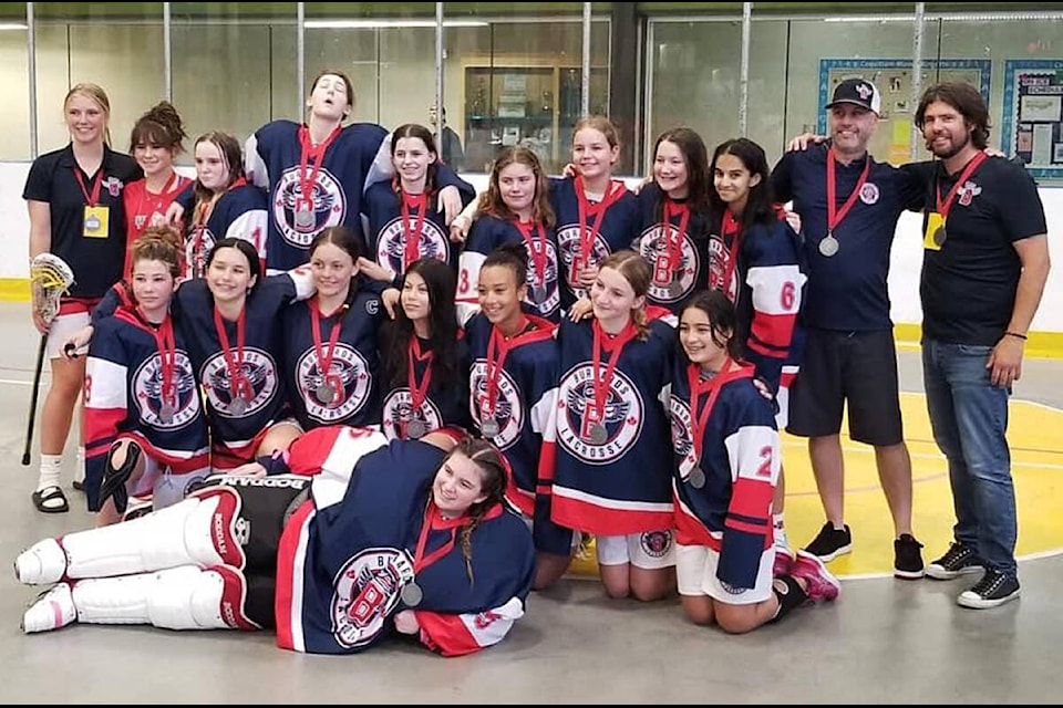 The Burrards Bantam B team with their silver medals. (Special to The News)